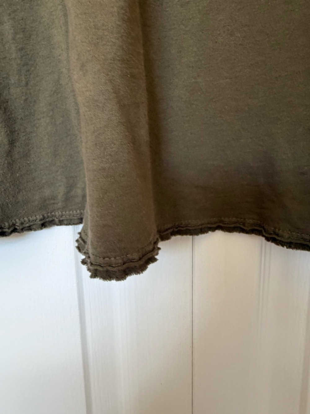 Prana Olive Green Cotton Lightweight Mid Length Summer Vacation Dress-Sz-M - Picture 5 of 16